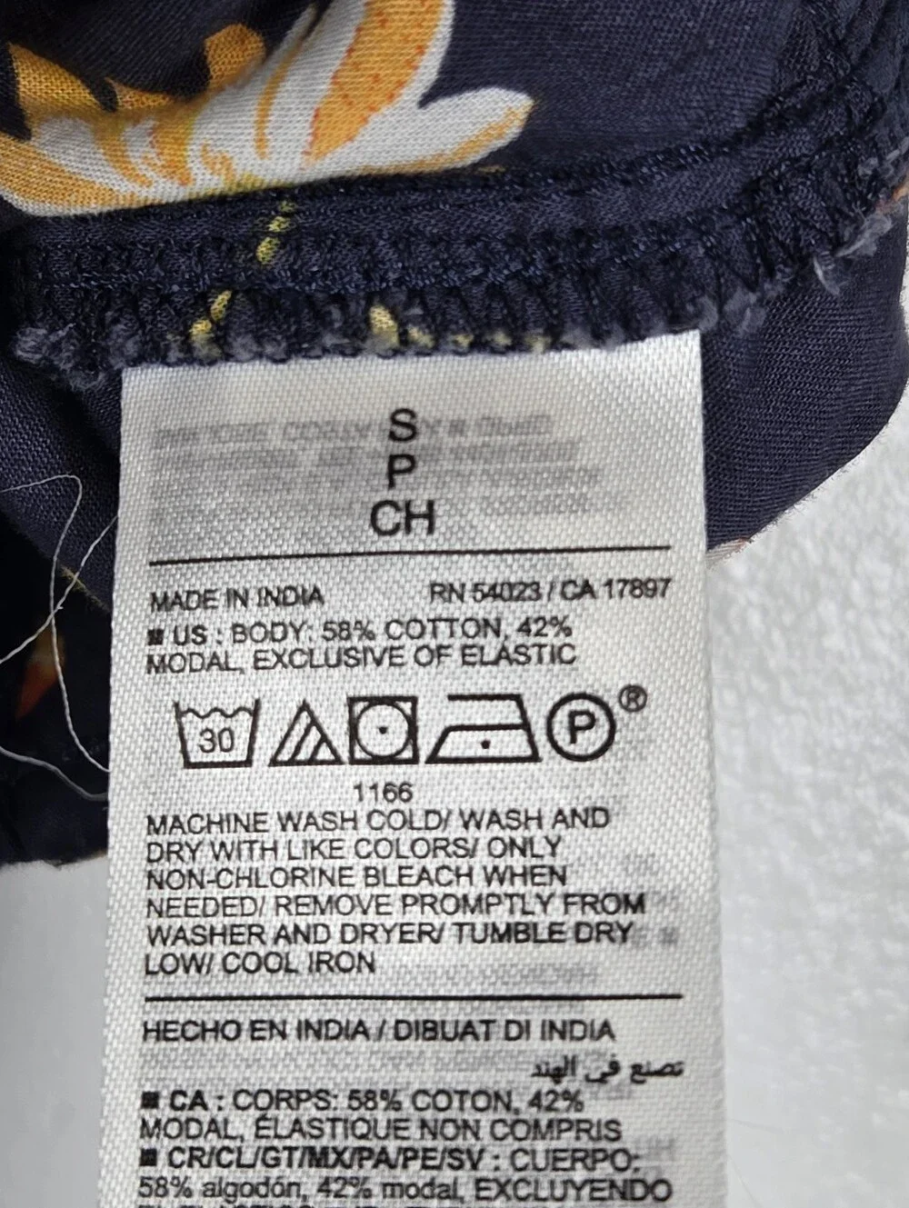 Old Navy Classic Woven Citrus Floral Navy 2pc Pajama Set Bralette Shorts S-M